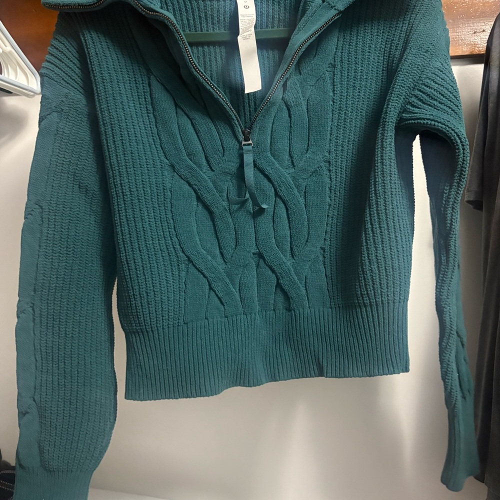 lululemon athletica Teal Cowl Neck Sweater